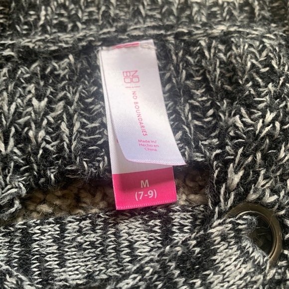 No Boundaries Sweater Open Knit Black and White Knit - Picture 2 of 4